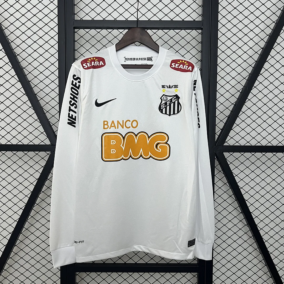 Retro Long Sleeve Santos 2011/2012 Home Jersey