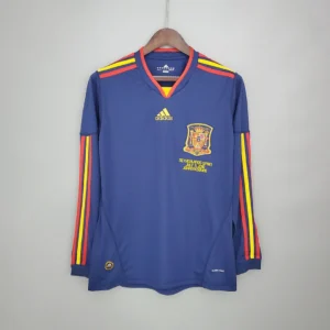 Retro Long Sleeve Spain 2010 Away Jersey