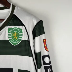 Retro Long Sleeve Sporting Lisbon 2001/2003 Home Jersey