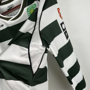 Retro Long Sleeve Sporting Lisbon 2001/2003 Home Jersey