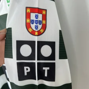 Retro Long Sleeve Sporting Lisbon 2001/2003 Home Jersey