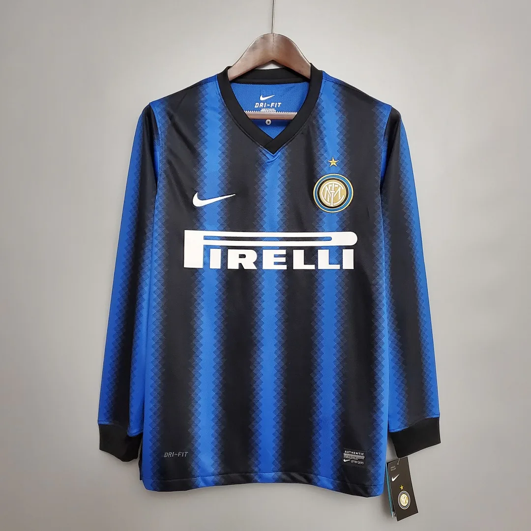 Retro Long Sleeve 2010/2011 Inter Milan Home Jersey