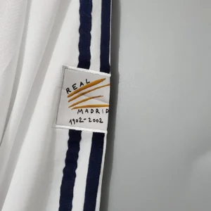 Retro Long Sleeve 2002 Real Madrid Home Jersey