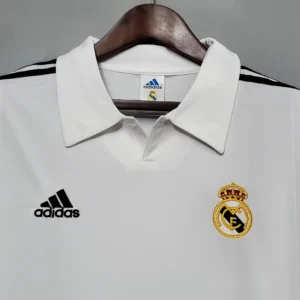 Retro Long Sleeve 2002 Real Madrid Home Jersey