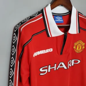 Retro Long Sleeve 1998/1999 Manchester United Home Jersey
