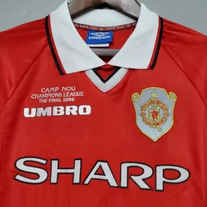 Retro Long Sleeve 1999/2000 Manchester United Champions League version Home Jersey