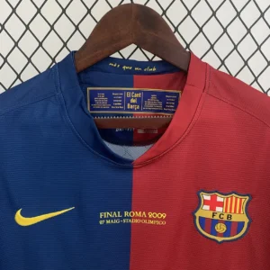 Retro long sleeves Barcelona 2008/2009 Champions League Home Jersey