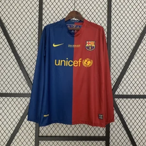 Retro long sleeves Barcelona 2008/2009 Champions League Home Jersey