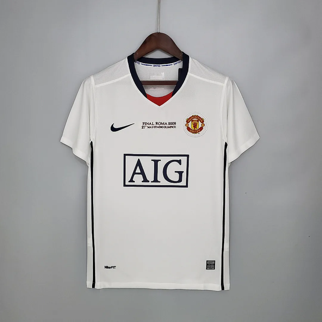 Retro Manchester United 2008/2009 Champions League Away white Jersey