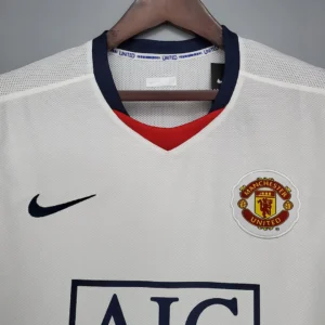 Retro Manchester United 2008/2009 League Edition Away White Jersey