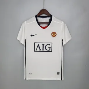 Retro Manchester United 2008/2009 League Edition Away White Jersey