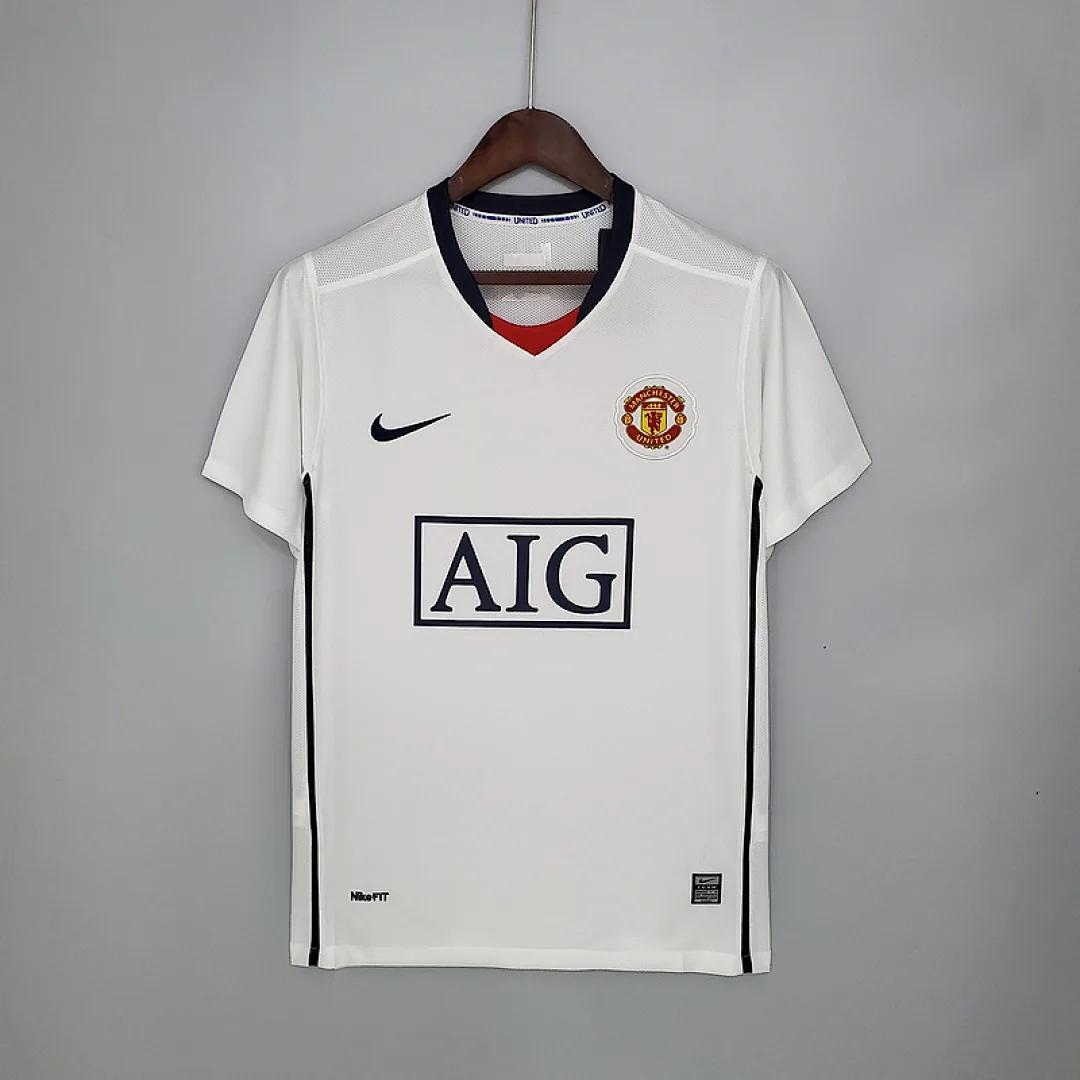 Retro Manchester United 2008/2009 League Edition Away White Jersey