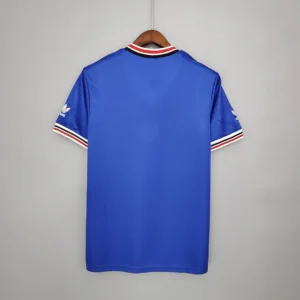 Retro Manchester united 1985/1986 Away blue Jersey