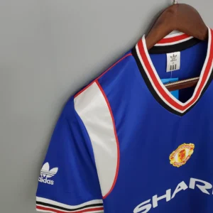 Retro Manchester united 1985/1986 Away blue Jersey