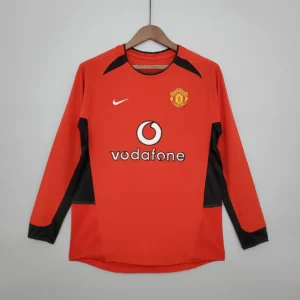 Retro Manchester united Long Sleeve 2002/2004 Home Jersey