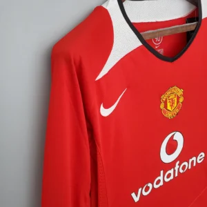 Retro Manchester united Long Sleeve 2004/2006 Home Jersey