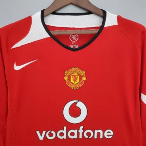 Retro Manchester united Long Sleeve 2004/2006 Home Jersey