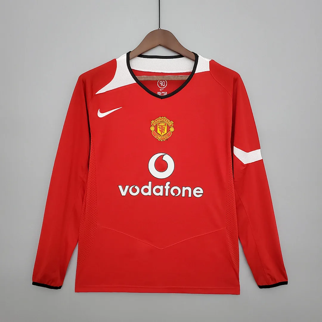 Retro Manchester united Long Sleeve 2004/2006 Home Jersey