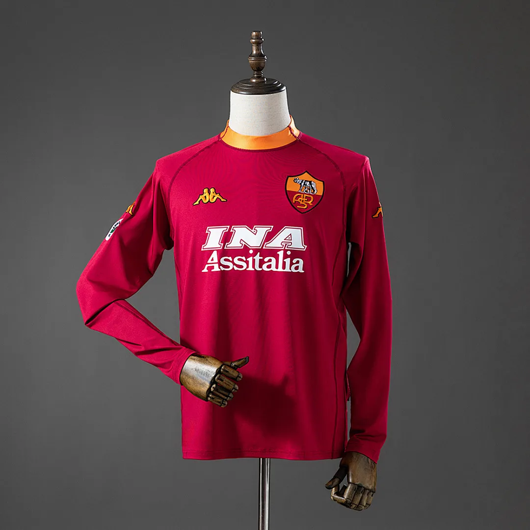 Roma 2000/2001 Home Long Sleeve Retro Jersey