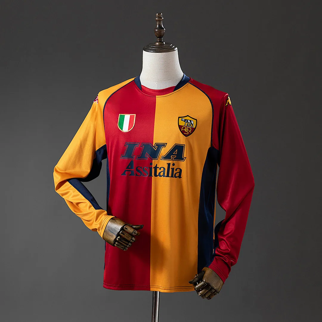 Roma 2001/2002 Champion Edition Long Sleeve Retro Jersey